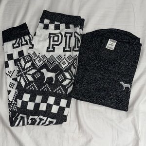 PINK holiday pajama set